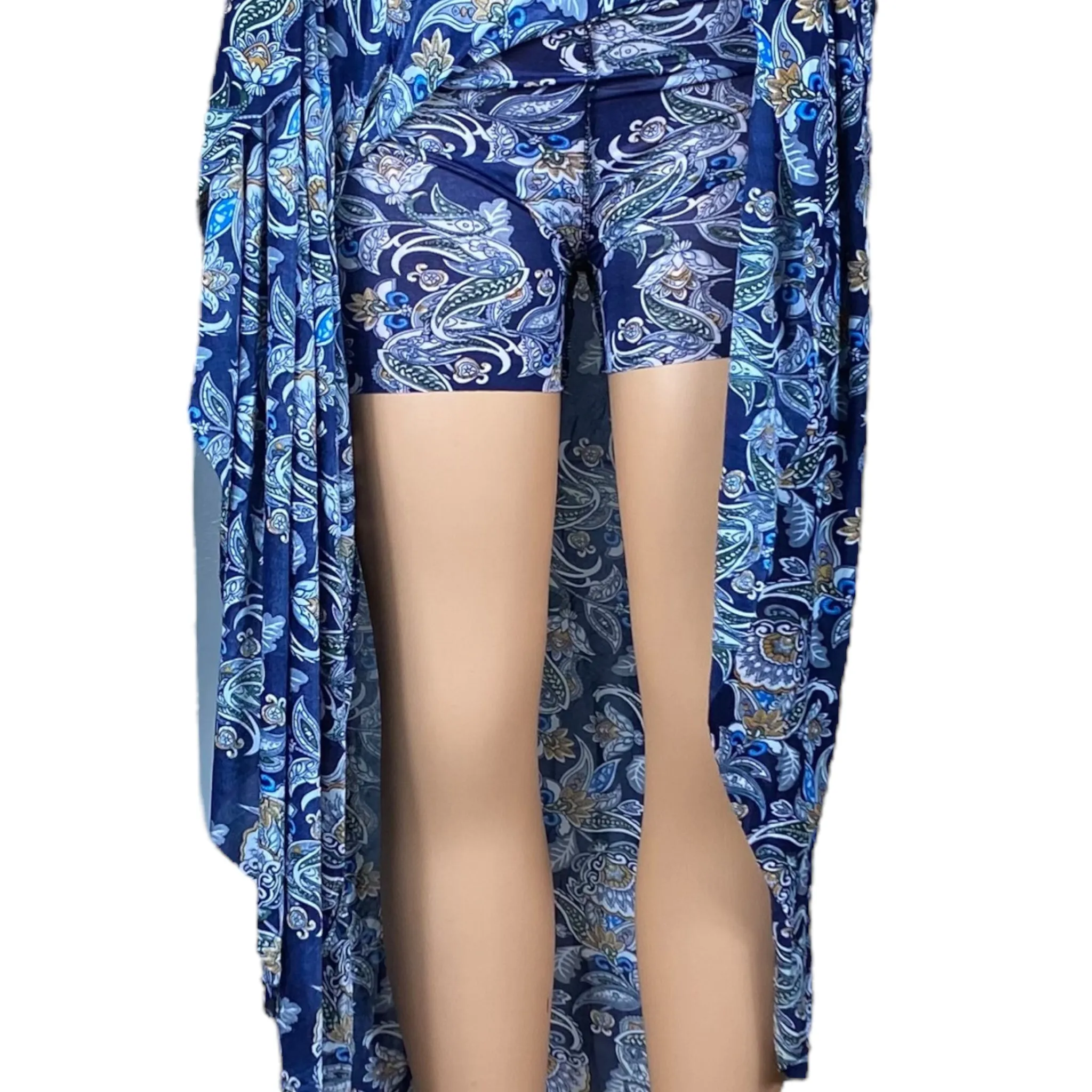 Women's Beach, Long, High waist, Midi Skirt with Short Inside