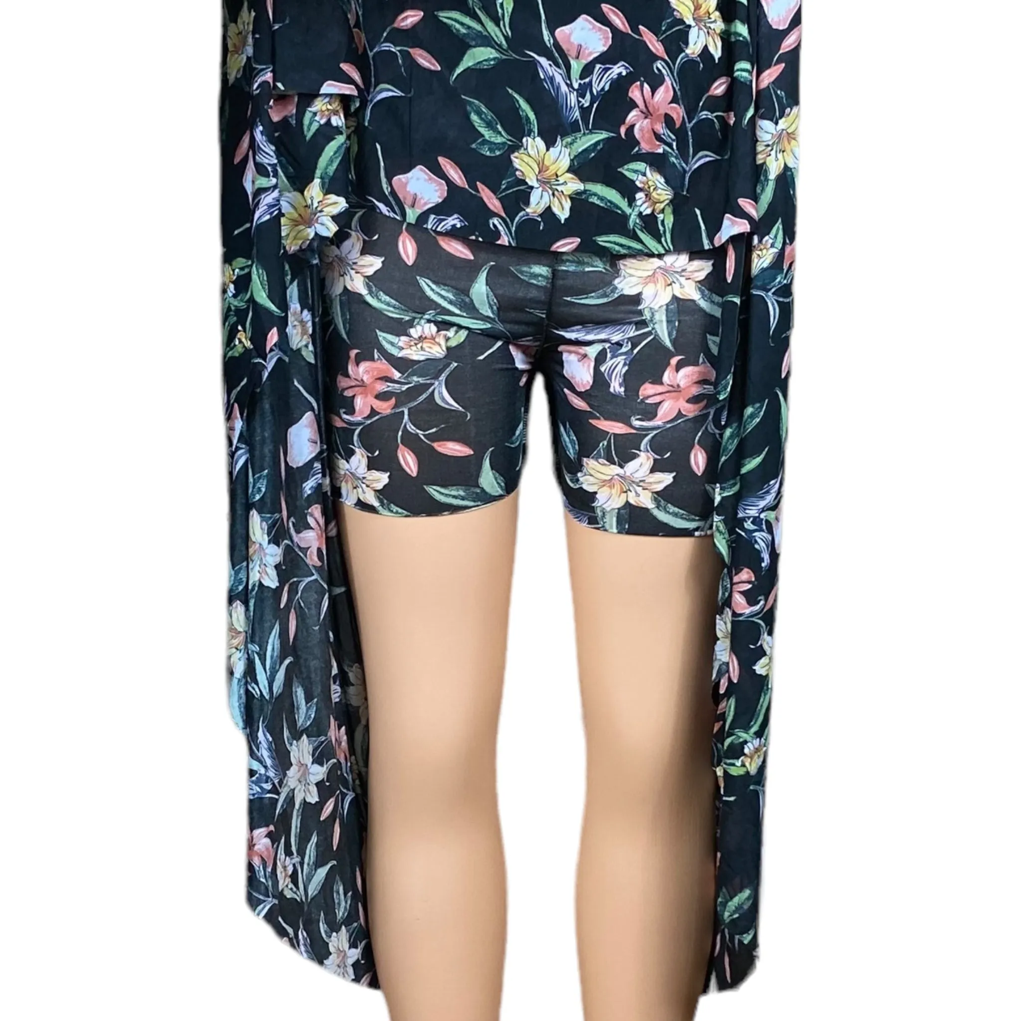 Women's Beach, Long, High waist, Midi Skirt with Short Inside