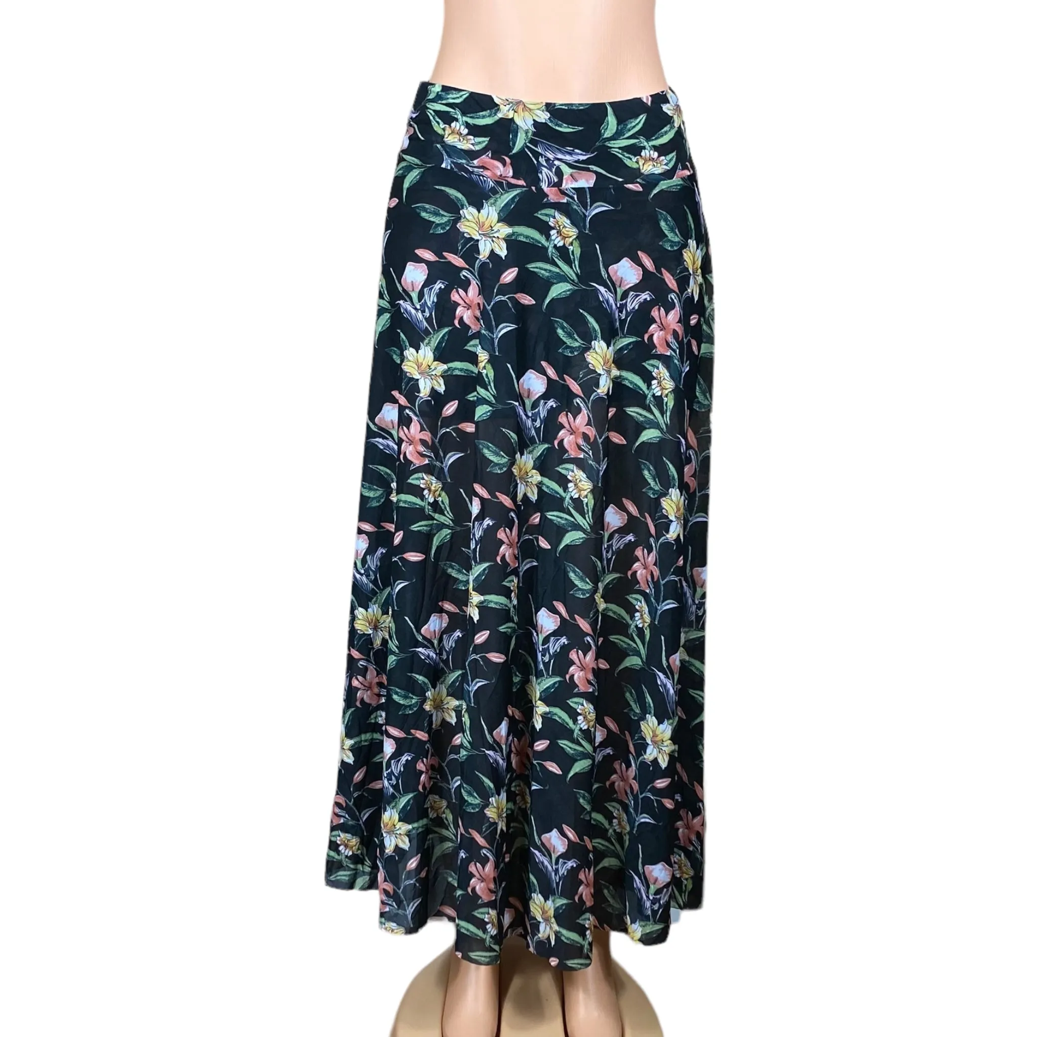 Women's Beach, Long, High waist, Midi Skirt with Short Inside