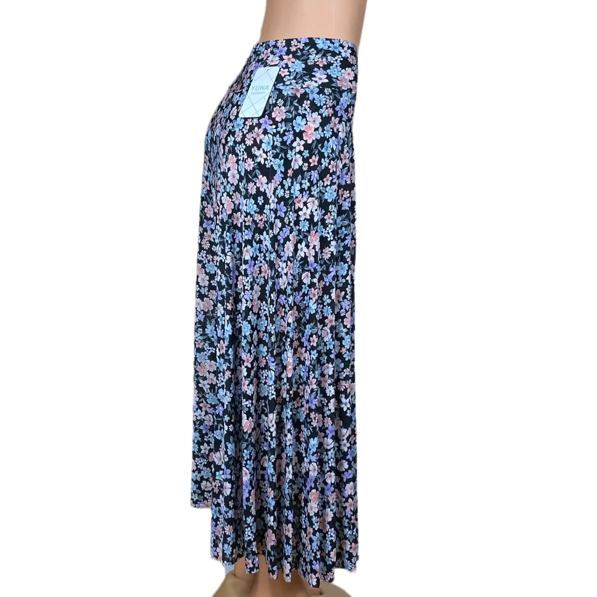 Women's Beach, Long, High waist, Midi Skirt with Short Inside