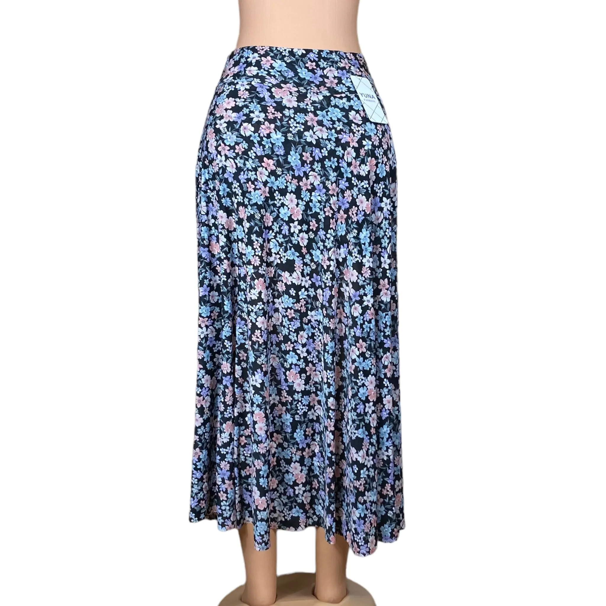 Women's Beach, Long, High waist, Midi Skirt with Short Inside
