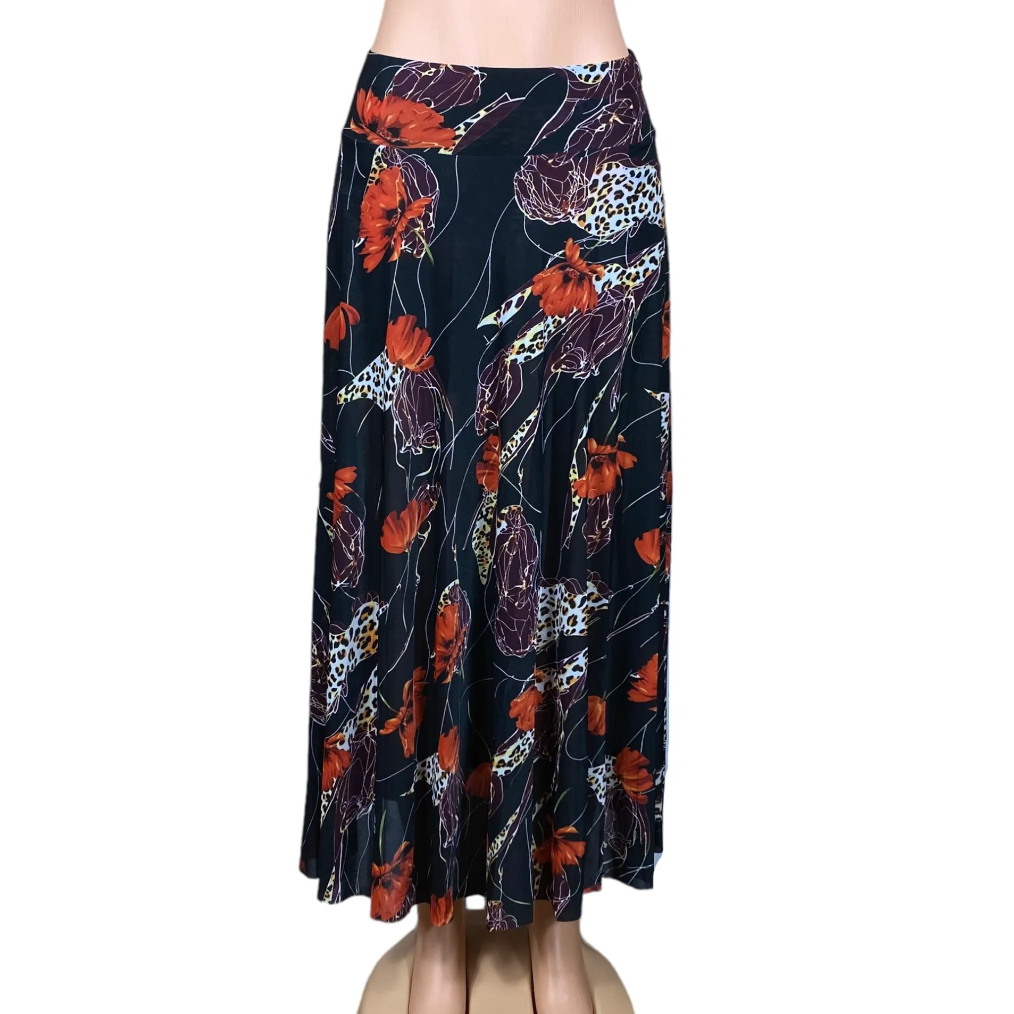 Women's Beach, Long, High waist, Midi Skirt with Short Inside