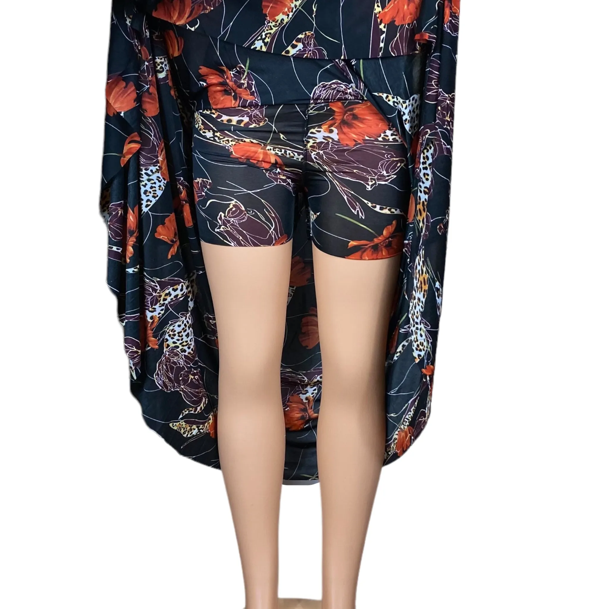 Women's Beach, Long, High waist, Midi Skirt with Short Inside