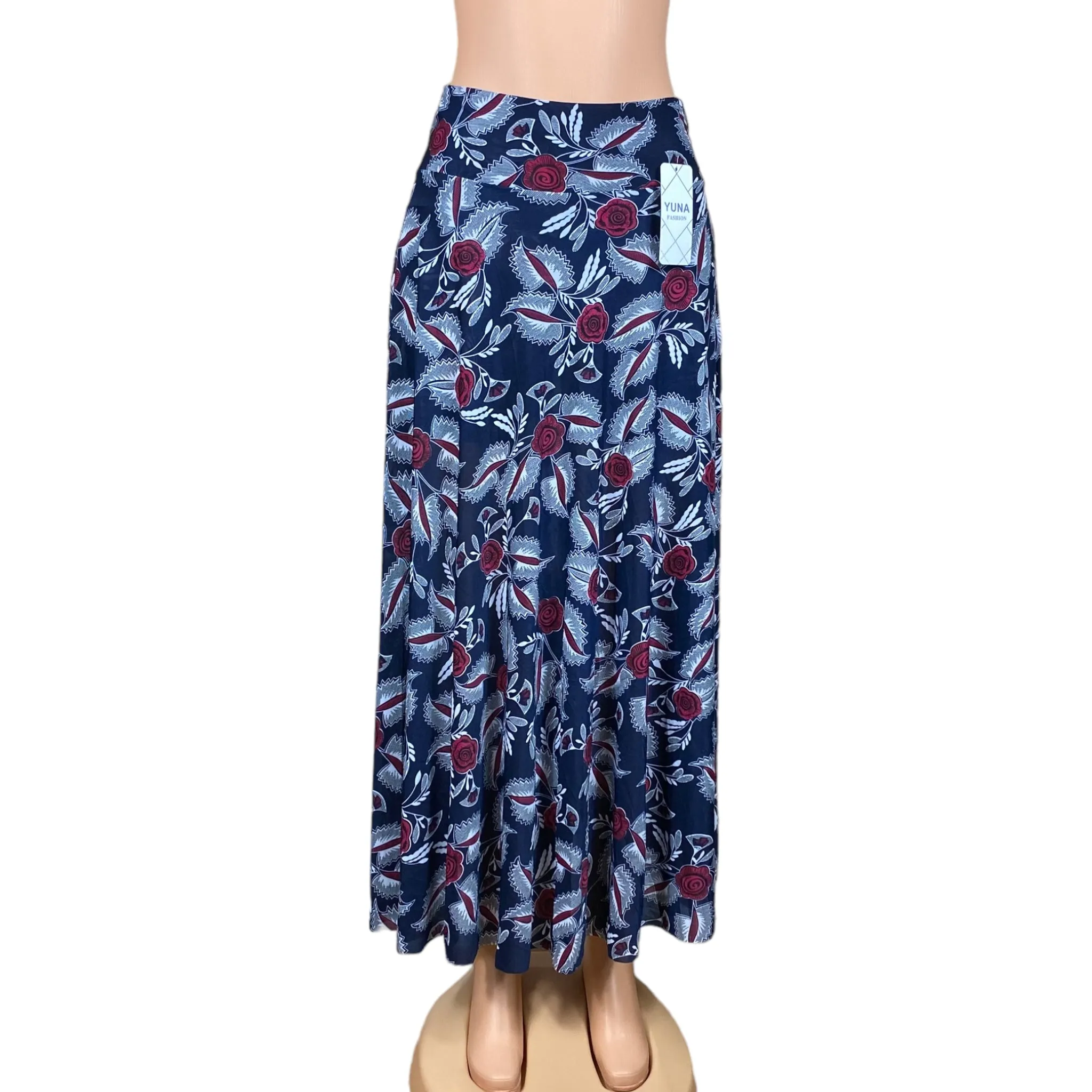 Women's Beach, Long, High waist, Midi Skirt with Short Inside