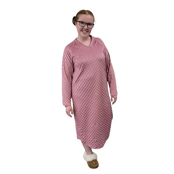 WOMEN'S NIGHTGOWN WHISPER BUBBLE DUSTY ROSE