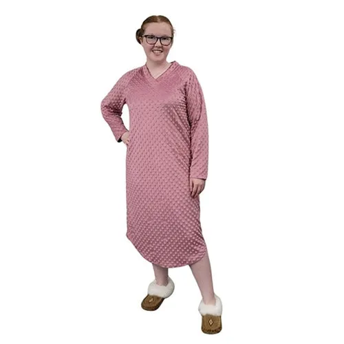 WOMEN'S NIGHTGOWN WHISPER BUBBLE DUSTY ROSE