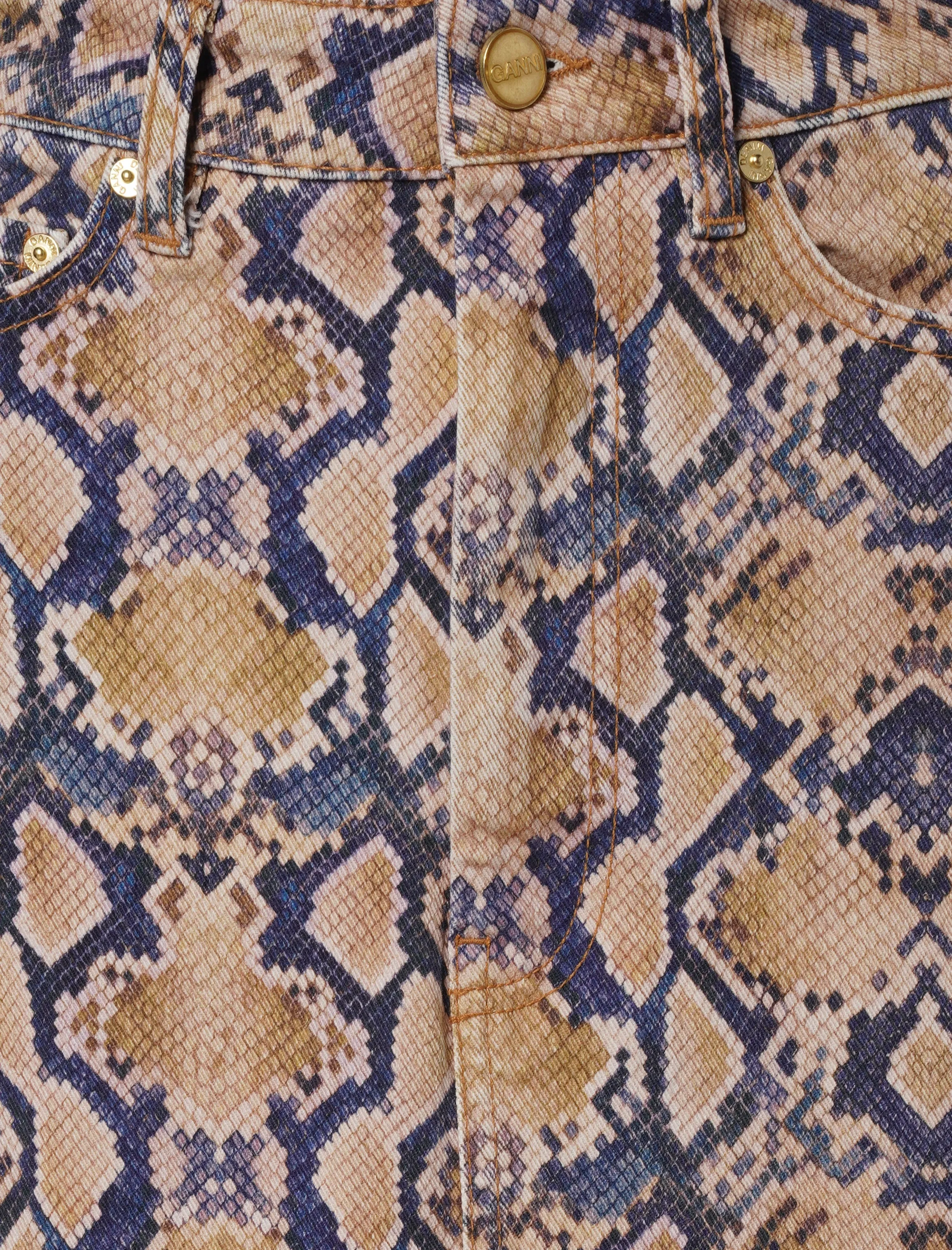 WOMEN'S PRINTED DENIM MAXI