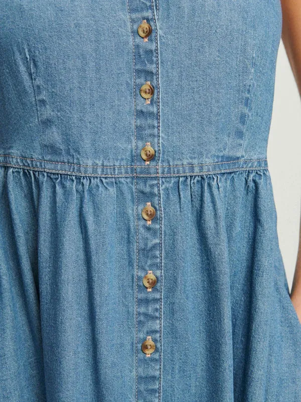 Women's Suspender denim Dress