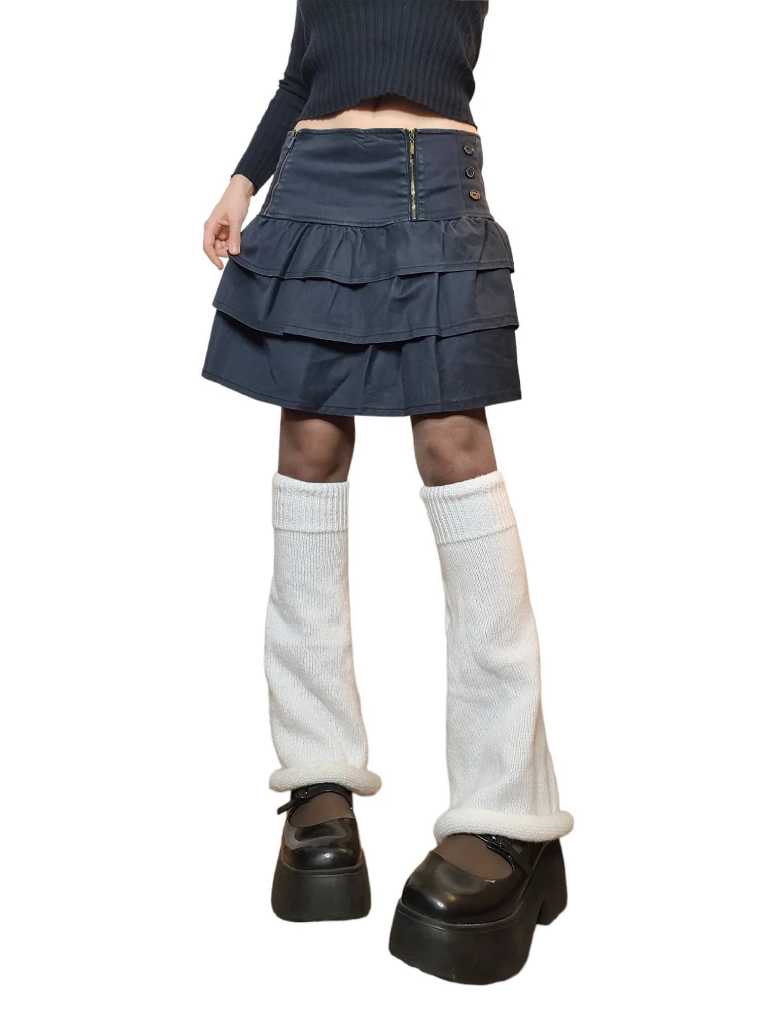 Y2k downtown ruffled skirt