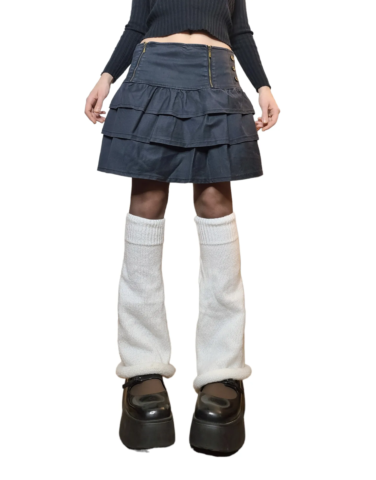 Y2k downtown ruffled skirt