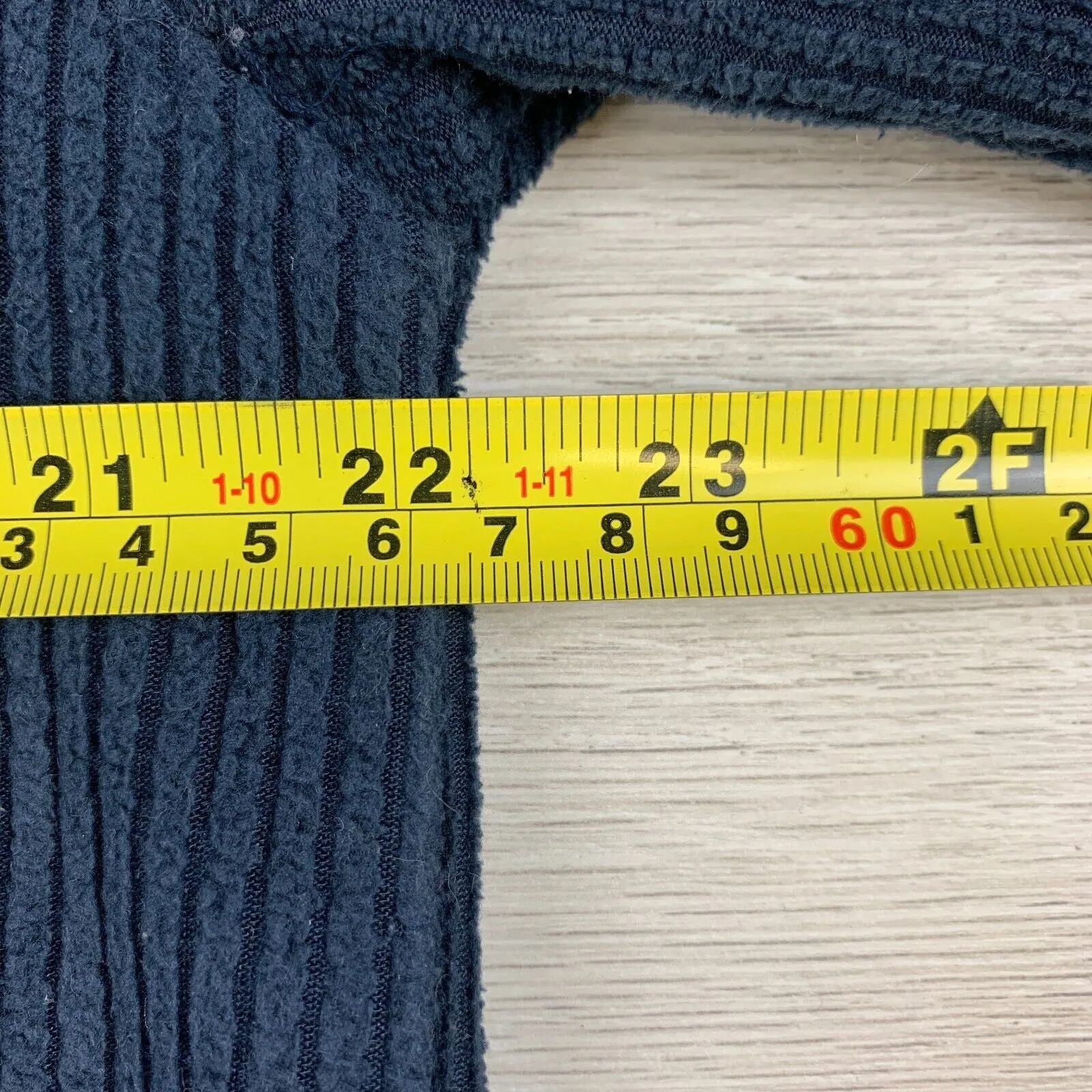 Yarra Trail Mens Blue 1/4 Zip Corduroy Sweater Size L
