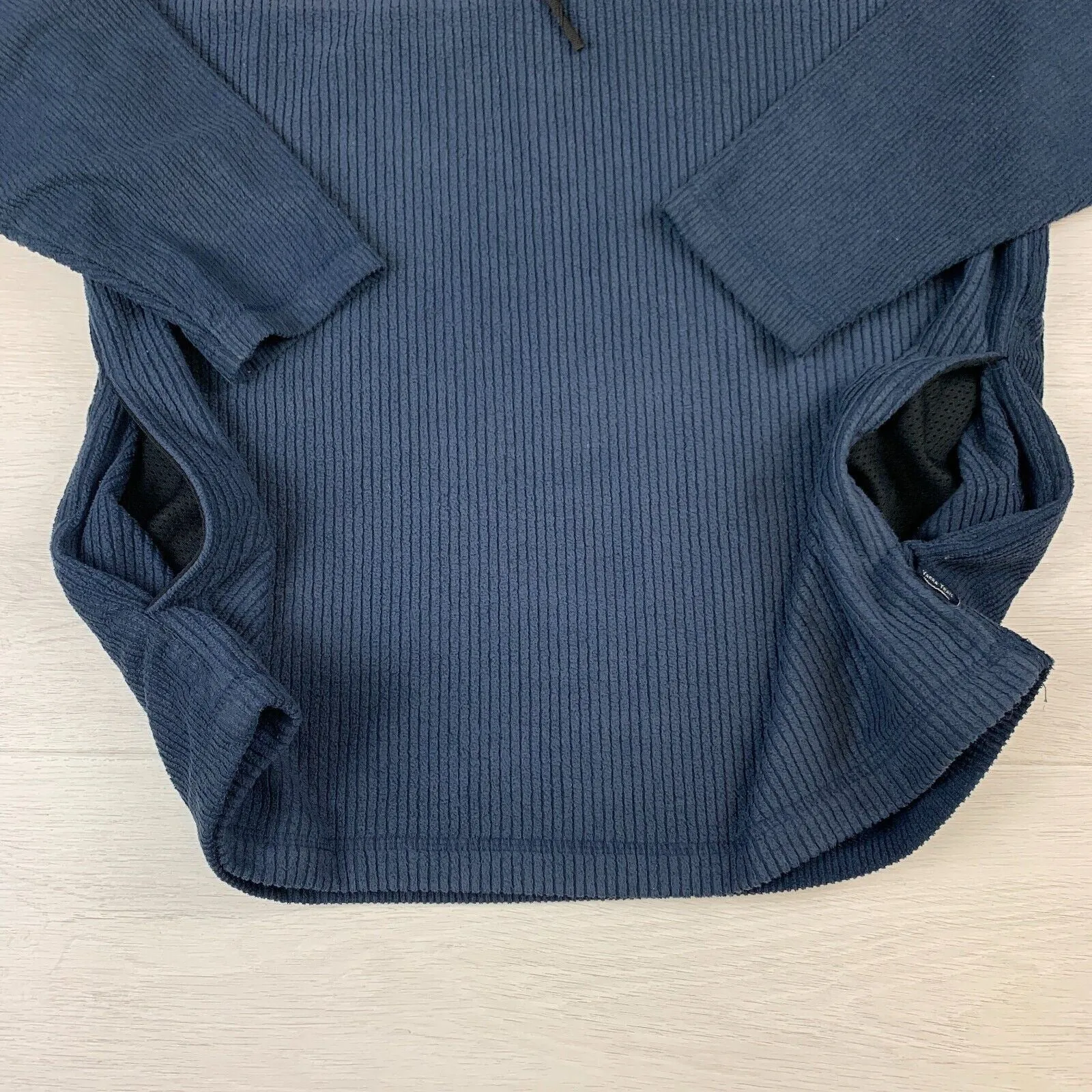 Yarra Trail Mens Blue 1/4 Zip Corduroy Sweater Size L