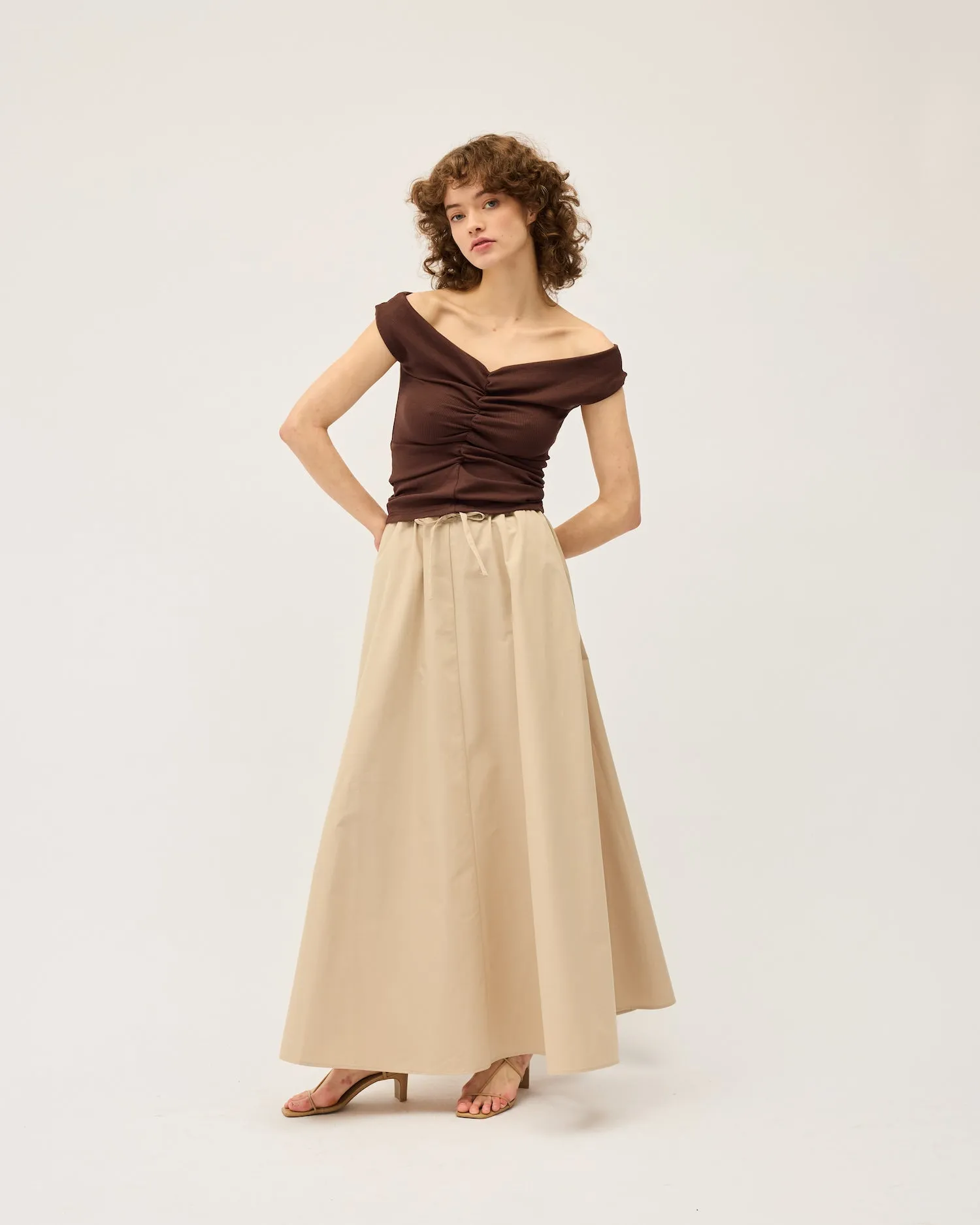 Zelda Skirt | Beige Cotton