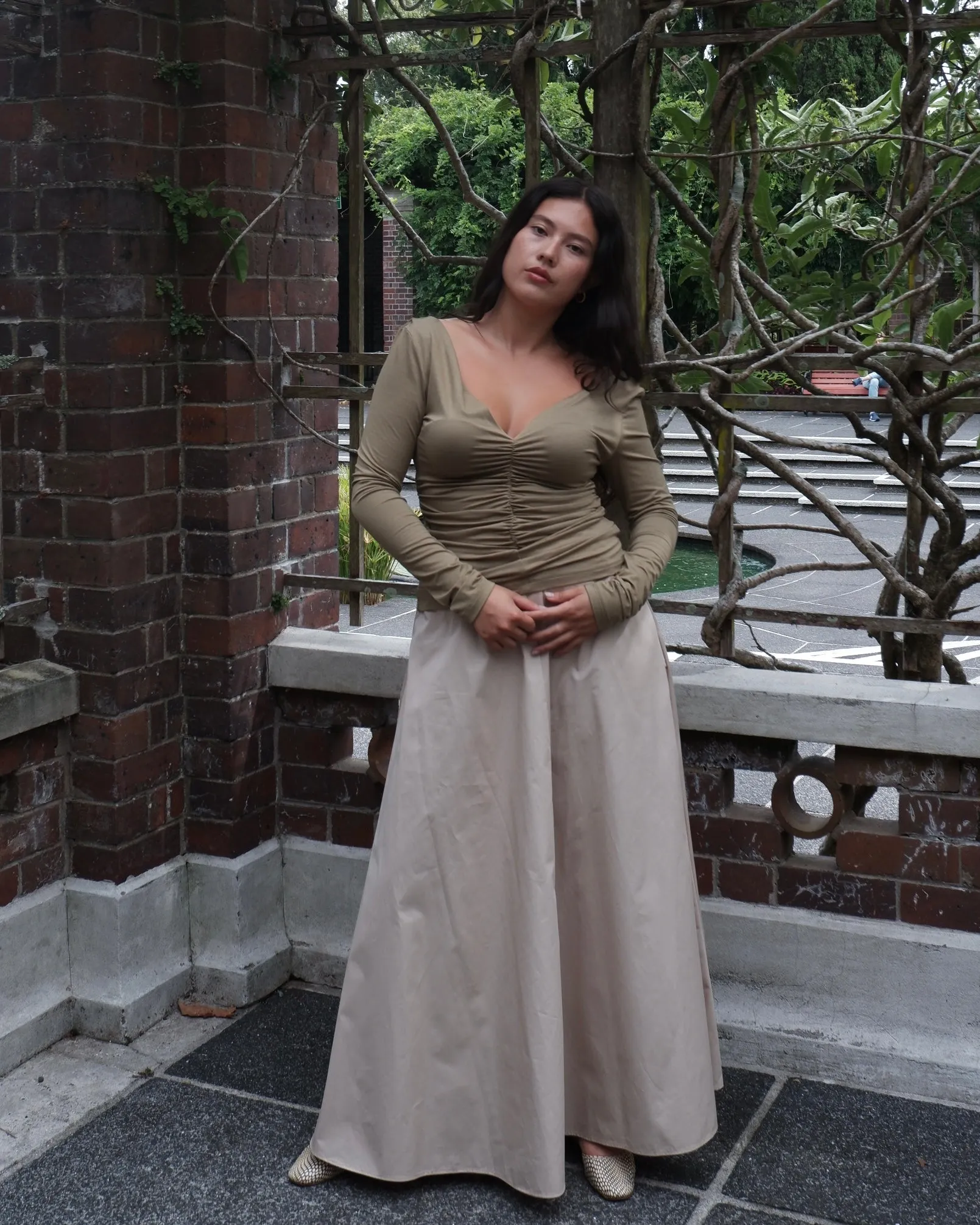 Zelda Skirt | Beige Cotton