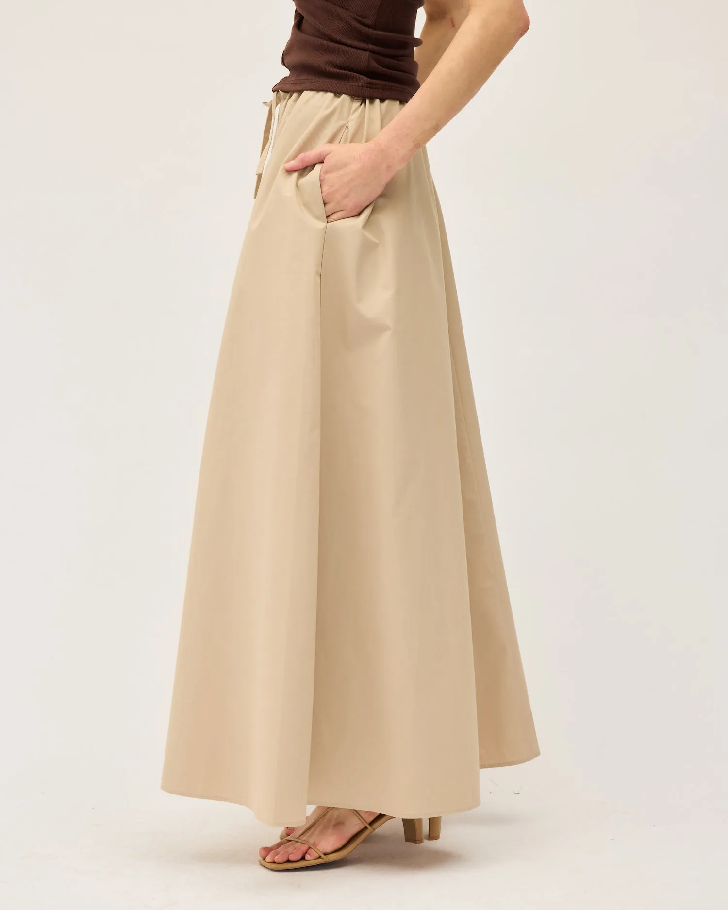 Zelda Skirt | Beige Cotton