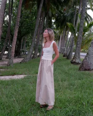 Zelda Skirt | Beige Cotton